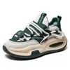 Zapatos de Padre Gruesos para Aumentar Altura de Celebridad de Internet de Lujo Accesible de Primavera Zapatos Deportivos Casuales de Cuero para Estudiantes Zapatos de Hombre para Transmisión en Vivo de Douyin