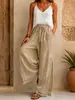 2026 Novas Roupas Femininas Amazon Europeu e Americano Transfronteiriço Calças de Pernas Largas Estilo Boêmio Resort com Fenda Lateral Renda e Franjas
