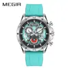 Megir Una Pieza Envío Directo Transfronterizo Popular Payaso Multifunción Cronometraje Calendario Luminoso Reloj para Hombre 2248