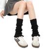 Calcetines de punto apilados color marrón Maillard Cubrepiernas Otoñales con Encaje de Oreja de Madera Estilo Retro Universitario Japonés JK Cubre Pies