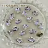 K9 Púrpura Lavanda Base sin Base Bandeja Apilada Uña Artística con Pedrería Adornos de Pedrería Celebridad de Internet Súper Brillante Cuadrado Cubo de Azúcar Cuadrado Gordo Ovalado Producto Terminado Pedrería Apilada
