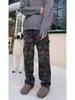 Calça Jeans Camuflada Retro Americana para Homens, Forrada com Lã e Espessa, Adequada para Temperaturas Abaixo de -40 Graus no Nordeste da China, Calça Cargo Solta de Perna Reta