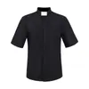 Nueva camisa de rol de Halloween de misionero sacerdote cosplay manga corta negra en stock