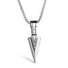 OPK Jewelry - Collar de acero de titanio para hombre, estilo hip hop, estilo callejero, con colgante de punta de lanza, estilo europeo y americano, superventas.