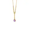Collar de plata de ley S925 para mujer, colgante de gema gota de agua Luciérnaga del Crepúsculo estilo europeo, cadena para clavícula de cristal de granate de lujo ligero