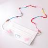 Cadena para gafas de moda transfronteriza europea y americana, combinable con todo, antideslizante, con cuentas de vidrio de colores variados, para colgar mascarillas.