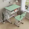 Escritorio Estilo Escuela para Estudiantes de Primaria, Juego de Escritorio y Silla de Estudio para Niños para Uso en Casa para Niños y Niñas, Juego de Escritorio para Tareas