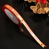Feliz Ano Novo Fita Vermelha Dourada Folheada Decoração de Bolo Decoração de Sobremesa de Véspera de Ano Novo