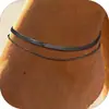 Aliexpress Cruzamento de Fronteira Aço Inoxidável Osso de Cobra Clipe de Papel Tornozeleira Moda Personalidade Simples Versátil Estilo Casual Joia de Pé Dupla Camada