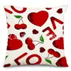 Fronha Mais Vendida da Amazon Fronha com Padrão de Flor de Amor Dia dos Namorados Decoração de Quarto Sofá Fronha Decorativa de Linho