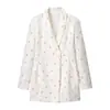 ZR Comercio Exterior Europeo y Americano Transfronterizo Ropa de Mujer al por Mayor 2026 Nuevo Elegante Holgado Pequeño Floral Entallado a la Cintura Blazer