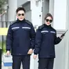 50 Piezas Envío Gratis Invierno Algodón Ropa de Trabajo Exterior A Prueba de Frío Cálido Protección Laboral Chaquetas de Algodón Chaquetas Acolchadas de Algodón Reflectantes Venta al por Mayor Cortavientos
