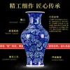Vaso Pequeno de Porcelana Azul e Branca Antigo Jingdezhen Cerâmica Clássica Chinesa Arranjo de Flores Sala de Estar Gabinete de Vinho Sala de Chá Ornamentos