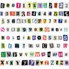 200 Peças de Números e Símbolos de Letras, Adesivos para Caderno, Material Escolar Infantil, Copos de Água, Capas de Celular, Cadernos, Adesivos à Prova d'Água