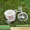Venda por atacado bicicleta cesta de flores pastoral ferro palha vaso flor vaso flor cesta de flores decoração bicicleta cesta de flores