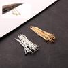 Novos brincos feitos à mão diy jóias frisadas acessórios de ferro T-pin T-pin fabricantes de agulha plana atacado