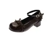 Zapatos Mary Jane estilo Lolita con lazo de encaje francés para mujer, nuevo modelo de verano 2026, adecuados para combinar con faldas, tacones de plataforma altos
