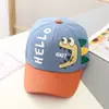 Gorra de pico para niño otoño caricatura de dinosaurio gorra de béisbol para bebé primavera y otoño niños y niñas protección solar moda sombrero para niños moda