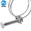 Abrazadera de Manguera de Acero Inoxidable 304 Espesor Doble Cable de Acero Abrazadera de Cable de Acero Abrazadera para Tubo de Goma Abrazadera para Tubo de Aceite Abrazadera para Tubo
