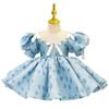 Vestido infantil Vestido de princesa Vestido transfronteiriço para meninas Vestido de anfitrião para apresentação de piano Vestido de banquete de aniversário para meninas Vestido pontão