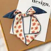 Pañuelo pequeño de seda de doble cara, raya pequeña, para mujer, primavera y otoño, para combinar con camisa, pañuelo versátil, cinta para el pelo, lazo para bolso, cinta de bufanda