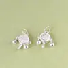 Colgante de accesorios de plata pura Rey Ciervo Dorado, Oreja Degradado Lluvia, Espada Estrella del Norte, Mantra de Seis Caracteres, Tambor de Sonajero, lingote de plata, colgante de plata pura