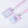 Fábrica de Impresión por Transferencia de Calor Personalizada Marca Propia Lanyard para Credencial Insignia de Trabajo para Exposiciones Portatarjetas de Poliéster Cuero PU Lanyard para Teléfono con Patrón Impreso