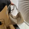 Bolsa de Celebridad de Internet de Gran Capacidad, Moderna, Elegante, Casual, Verano 2023, para el Trabajo, Texturizada, Estilo Occidental, Bolso de Hombro, Bolso de Axila, Bolso Tote