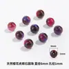 Cen Tianran Cuentas Sueltas de Ojo de Tigre de Alta Calidad Cuentas Redondas para Pulsera de Tesoros Múltiples DIY con Agujero Grande
