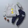 Ropa para niños primavera y otoño traje de manga larga para niñas pequeñas conjunto de dos piezas para bebés niños traje de jirafa para bebé