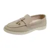 2026 Clássico Novo Moda de Nicho Casual Sapatos Slip-On Planos, Confortáveis e Versáteis com Solado Macio e Cabedal Branco Macio