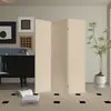 Biombo Plegable para Sala de Estar, Estilo Minimalista Moderno Color Crema, Adecuado para Dormitorio, Hogar, Oficina, Panel de Pantalla Blanco Hueso