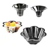 Tazón de Plástico Altamente Transparente, Tazón Desechable para Yogur y Batidos, Tazón para Helado y Raspado, Tazón de Raspado de Siete Esquinas, Vaso de Pétalo Portátil