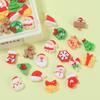 Accesorios de Resina Gel Crema Horquilla Hecho a Mano DIY Joyería Uñas Cueva Zapatos Hebilla Dibujos Animados Mini Navidad Muñeco de Nieve
