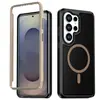 Adequado para Samsung S26Ultra Capa de Celular Magnética Três-à-Prova de Acrílico com Sensação de Pele, Capa Protetora Anti-Queda S25Ultra