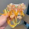 Novo Grampo de Cabelo Hanfu Estilo Chinês para Meninas, Acessório de Cabelo Infantil com Flores de Estilo Antigo, Franjas e Pérolas, Doce e Retrô