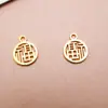 Acessórios de Joias de Liga Chinesa Pingente Pequeno Oco de Sorte Materiais para Pingente de Pulseira e Colar DIY Pingente Festivo