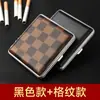 Wg6Q Caja de Cigarrillos Portátil para Hombres Paquete de 20 Clip de Cigarrillos Delgado de Cuero Caja de Cigarrillos Gruesa Caja de Cigarrillos Protección Metálica