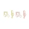Stock Mayorista del Fabricante de Clips para Papel Creativos y Lindos con Forma de Nota Musical Chapados en Oro, Clips Metálicos para Almacenamiento de Oficina