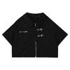 YPRS Cárdigan Retro Estilo Americano con Cremallera para Hombre Camiseta de Manga Corta Top Corto Ajustado al Ombligo para Chicas Calientes Verano 2023 para Mujer