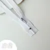 No. Cremallera corta de nailon autoblocante de 3 puntadas, doble puntada antideslizante para tapetas de pantalones, disponible en varios colores para ropa y bolsos