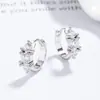 Brincos Geométricos de Diamante de Fileira Única para Mulheres Prata Esterlina 925 Incrustados com Zircônia Luxo Acessível Brincos de Alta Qualidade Joias Modernas Simples Versáteis