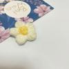 Flor de lana hecha a mano, flor tejida a mano, flor de algodón de leche tejida a mano, flor de puff de lana, accesorios de ropa, accesorios
