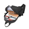 Marca de moda transfronteriza simple para hombre película de cuero Negra bolsa de pecho informal moderna bandolera bandolera estilo Hong Kong bolsa de pecho unisex