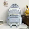 Mochila Escolar Estilo Coreano Estilo Mori para Alunos do Ensino Fundamental II e Médio, Novo Modelo para Meninas, Alto Valor Estético, Xadrez Color Block, Estilo Universitário, Mochila com Múltiplos Compartimentos