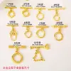 Cierre de pinza OT bañado en oro de 18 quilates sobre cobre con alta retención de color, cierre para joyería, cadena de extremo para accesorios, cierre de conexión DIY para collares y pulseras