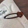 Presilha de Cabelo de Gato com Estampa de Leopardo em Formato de Coração para Mulheres, Presilha para Franja da Testa, Novo Modelo 2026 Presilha Lateral, Acessório de Cabelo de Alta Qualidade