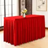 Saia para Mesa de Sala de Conferência, Mesa Retangular de Alto Padrão, Toalha de Mesa para Exposição, Capa de Mesa, Saia Retangular de Veludo para Mesa de Conferência