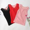 Chaleco Cálido para Mujer, Terciopelo Engrosado, Bordado de Malla, Artículos para Mujer, Nuevas Prendas Interiores de Invierno, Camisas Base