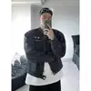 Chaqueta vaquera corta estilo americano para hombre, sensación de alta gama, nuevo estilo, guapo, estilista, marca de moda, chaqueta vaquera con hombreras para hombre